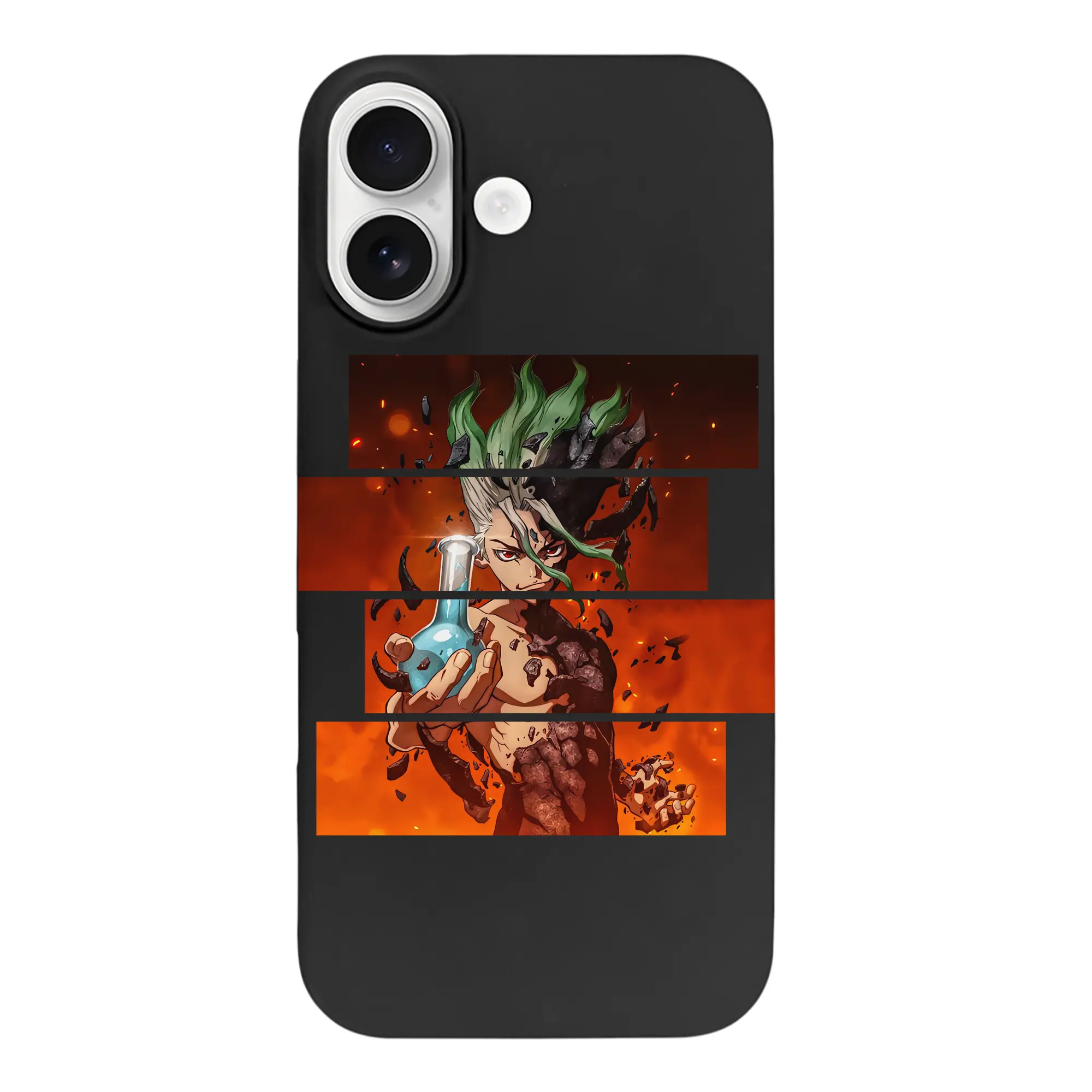 ドクターストーン グッズ,石神千空 - iPhone 17 シリーズ シリコンケース 薄型 耐衝撃 指紋防止 ソフトタッチカバー 精密フィット 傷防止 保護ケース iPhone 17/17 Air/17 Pro/17 Pro Max 対応